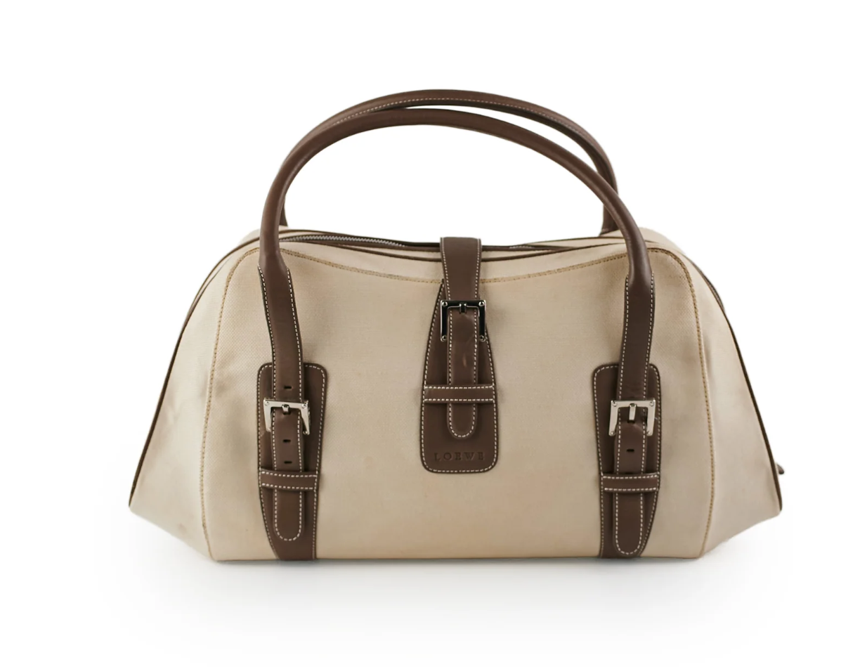 Loewe Senda Bag in White and Brown — UFO No More